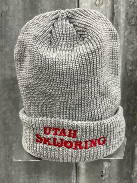 Utah Skijoring Beanie (Grey Cuff)